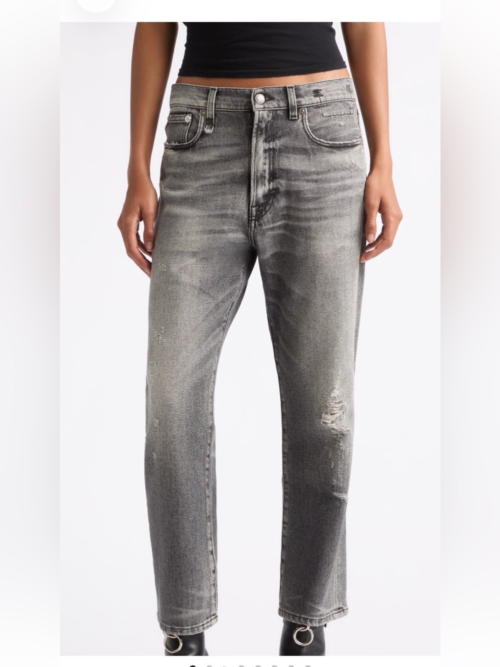 R13 Gray Washed Jeans - Casual Straight Fit
Size 26